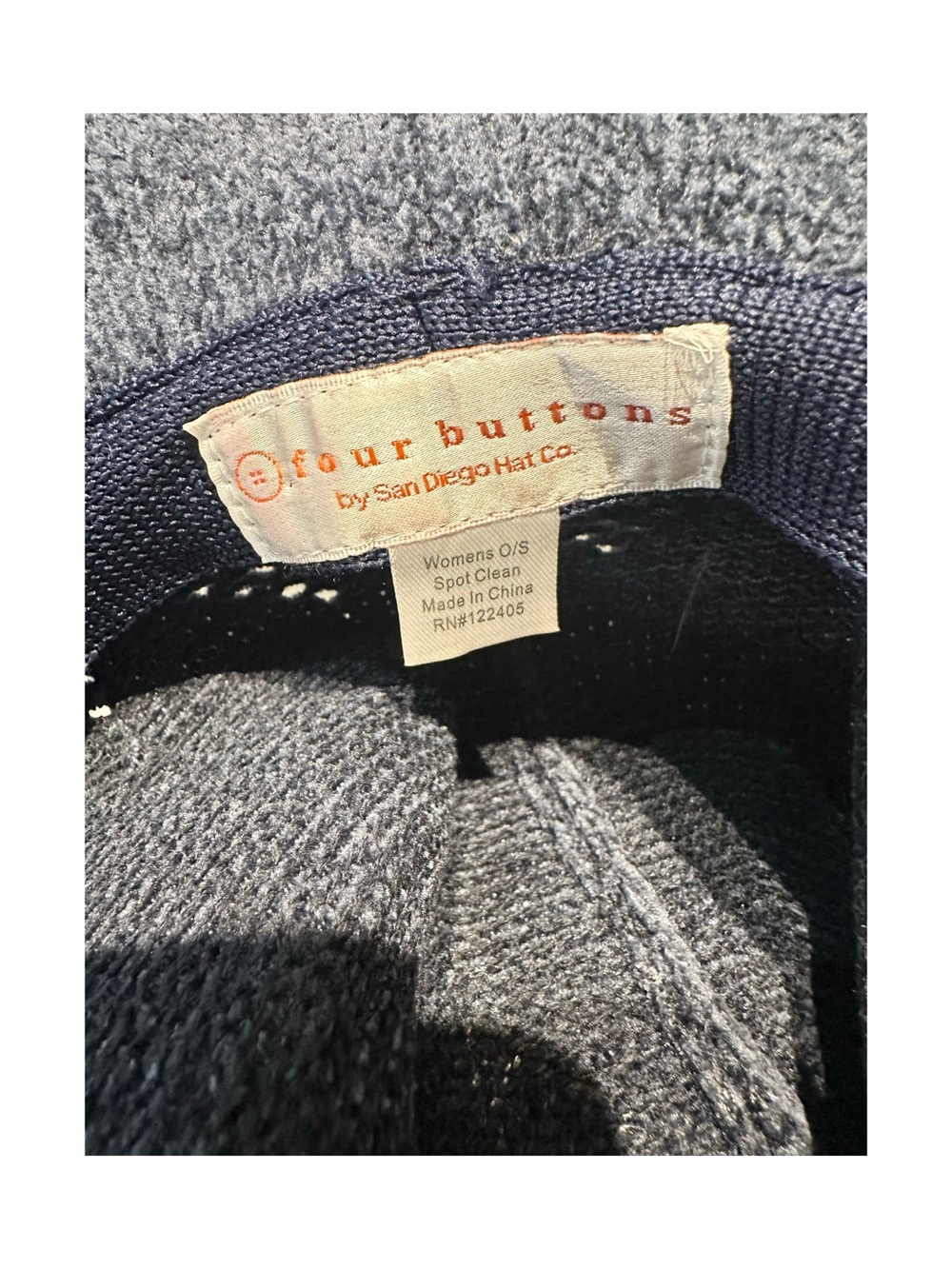Anthropologie Wide-Brim Fedora - Navy Blue - Picture 5 of 5